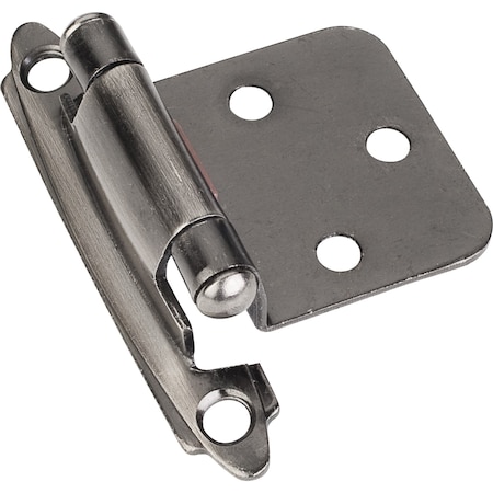 Hardware Resources Decorative Self-closing Overlay Hinge, Face Frame Mount - Brushed Dull Nickel H5011BNBDL